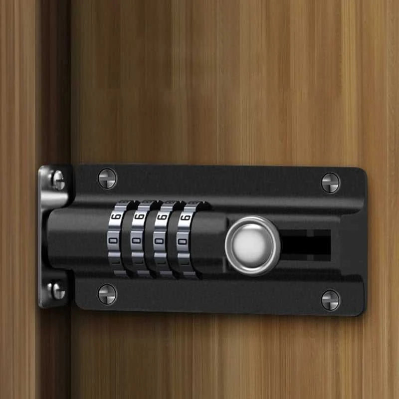 Deadbolt Lock Metal Doors Combination Key Outdoor Gate Portable Locks Household Wardrobe The jack market .AU The jack market .AU Home $ 63 14:771#Black
