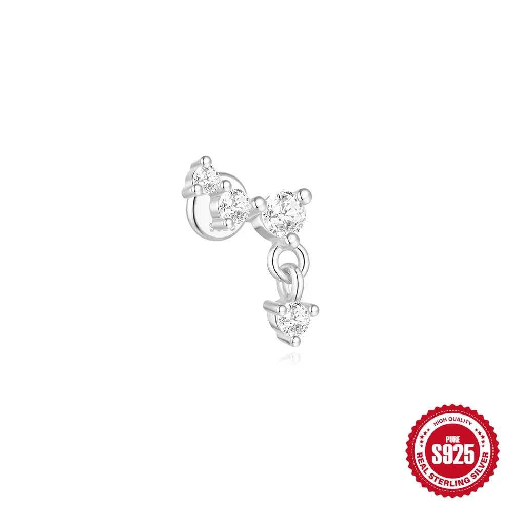 AIDE 925 Sterling Silver 1Pc Mini Shiny Heart/WaterDrop For Women Cartilage Piercing Earring INS Classic Pendant Tassel Gifts The jack market .AU The jack market .AU Jewellery & Chains $ 54 200000226:200006154#26;200001034:361180#1 piece