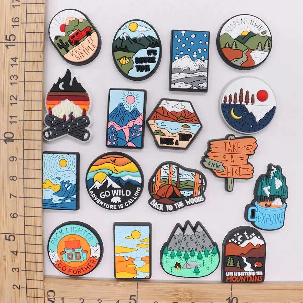 17PCS Life Is Better in The Mountain Go Wild Shoes Charms Accessories Adult Buckle Sandal Decorations DIY kids party gift The jack market .AU The jack market .AU Step Up Your Style: Trendy Shoes for Every Occasion! $ 49 14:6144#17pcs