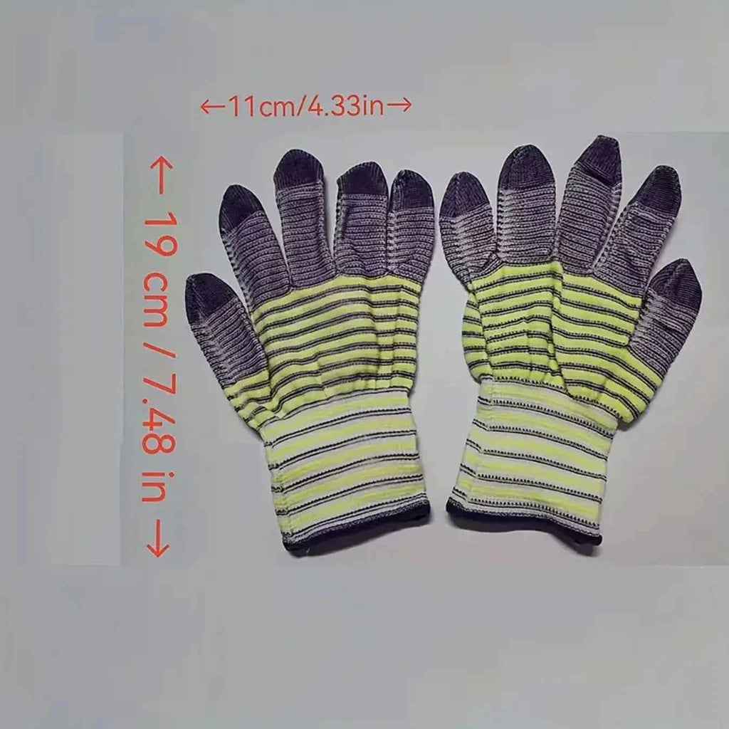 Zebra Stripe Work Gloves - 10PCS Anti-Slip & Wear-Resistant for Men & Women - Ultimate Labor Protection