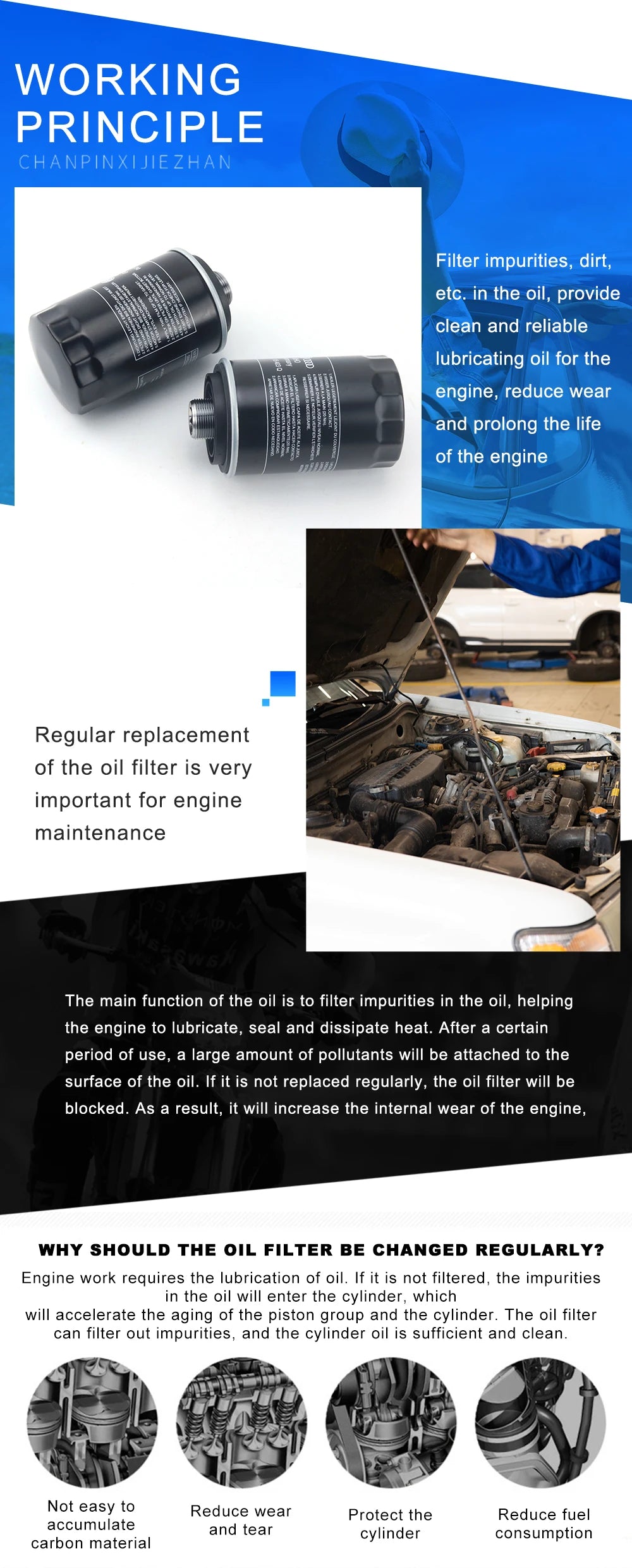 Car Oil Filter 06J115403Q 06J115561B For Volkswagen Audi A3 A4 A5 A6 A8 Q3 Q5 TIGUAN GOLF JETTA PASSAT BEETLE Interior Part