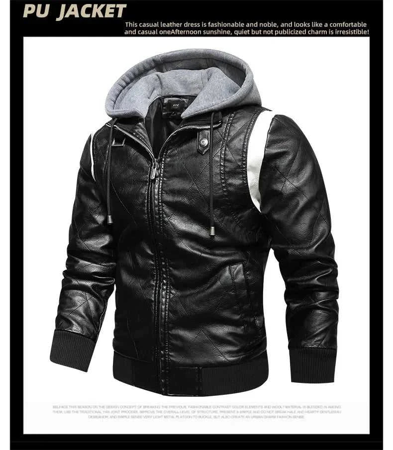 Spring Men's Leather Jacket High Quality Stand Collar Fashion Youth Embroidery Hooded PU Leather Coats EUR Size 3XL Men Clothing The jack market .AU The jack market .AU Men Fashion $ 78 14:771#White hooded;5:4183#EUR 3XL--CHN 4XL