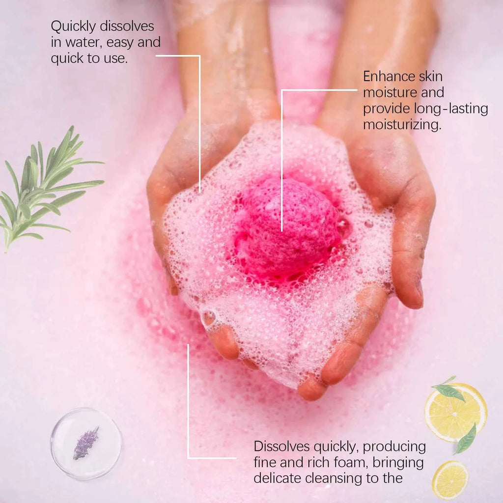 Colorful Bliss Bath Balls Set - 6 Scented Moisturizing & Exfoliating Spa Treats for Relaxation and Skin Renewal