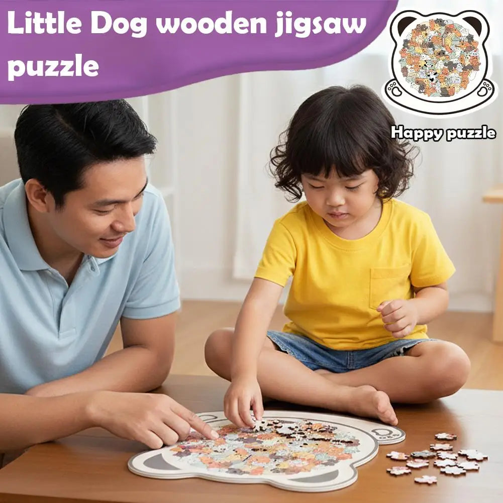 Unique Wooden Cat Jigsaw Puzzle for Adults, Challenging Animal Puzzle with Cute Cat Shapes, Perfect Gift for Cat Lovers Home