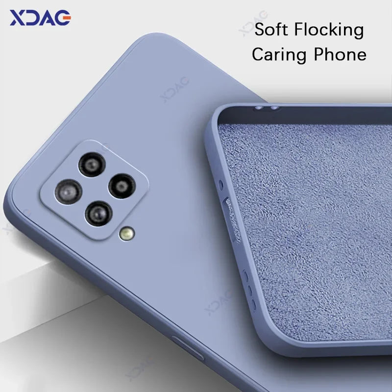 Samsung Luxury Soft Square Liquid Silicone Case - Ultimate Protection for Galaxy A22 4G & A42 5G