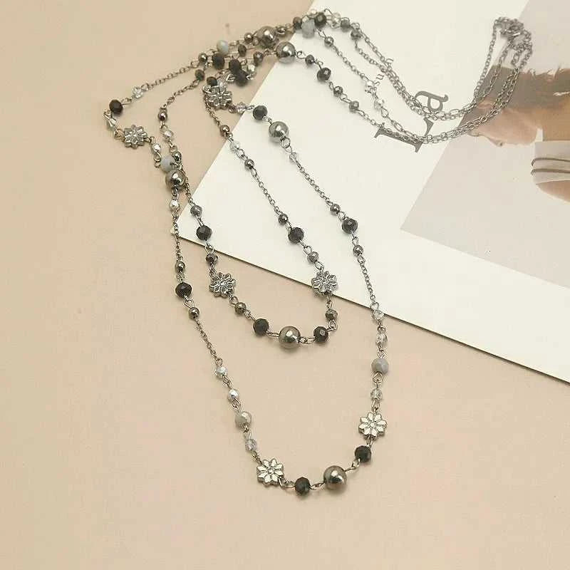 Stackable Double Layered Flower Beaded Chains Necklaces for Women Bohemian Ethnic Style Glass Beaded Sweater Chain Jewelry The jack market .AU The jack market .AU Jewellery & Chains $ 55 200001034:200003759#XL1113-S