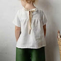 Chic Back Bow Tie Linen Shirt Girls 2026 New Solid Color Casual Loose Baby Kids Long-Sleeved Blouse Autumn Clothes The jack market .AU The jack market .AU Mum & Kids: Essential Products for Every Family $ 45 14:350853#White;200000463:200169197#110cm;200007763:201336100