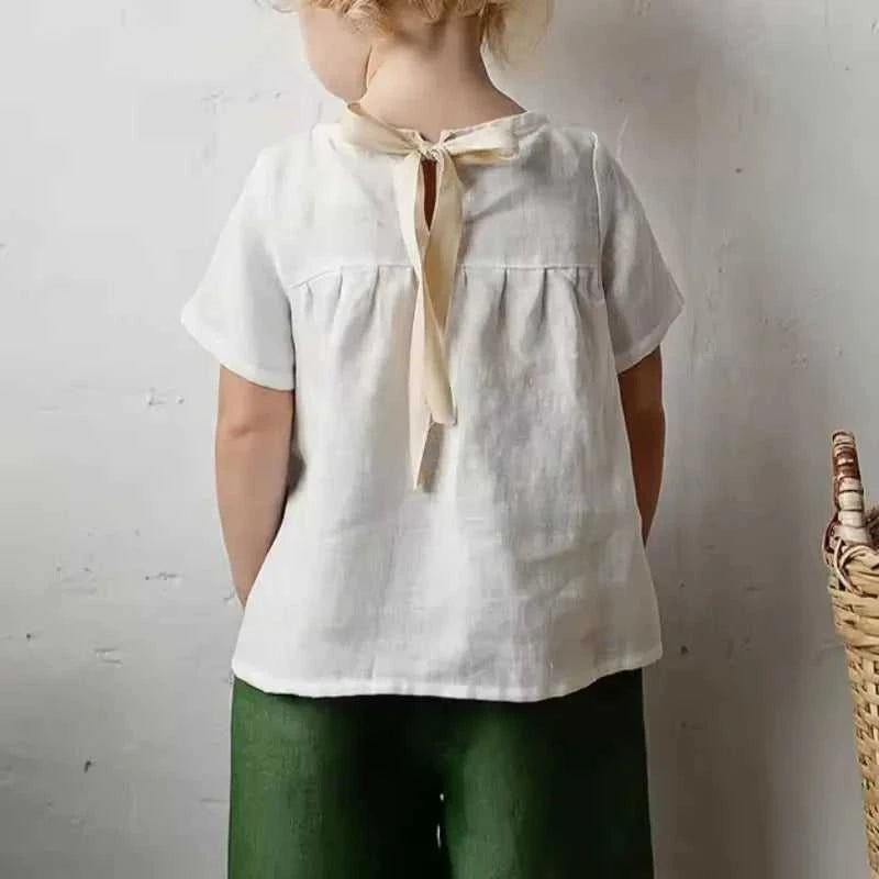 Chic Back Bow Tie Linen Shirt Girls 2026 New Solid Color Casual Loose Baby Kids Long-Sleeved Blouse Autumn Clothes The jack market .AU The jack market .AU Mum & Kids: Essential Products for Every Family $ 45 14:350853#White;200000463:200169197#110cm;200007763:201336100
