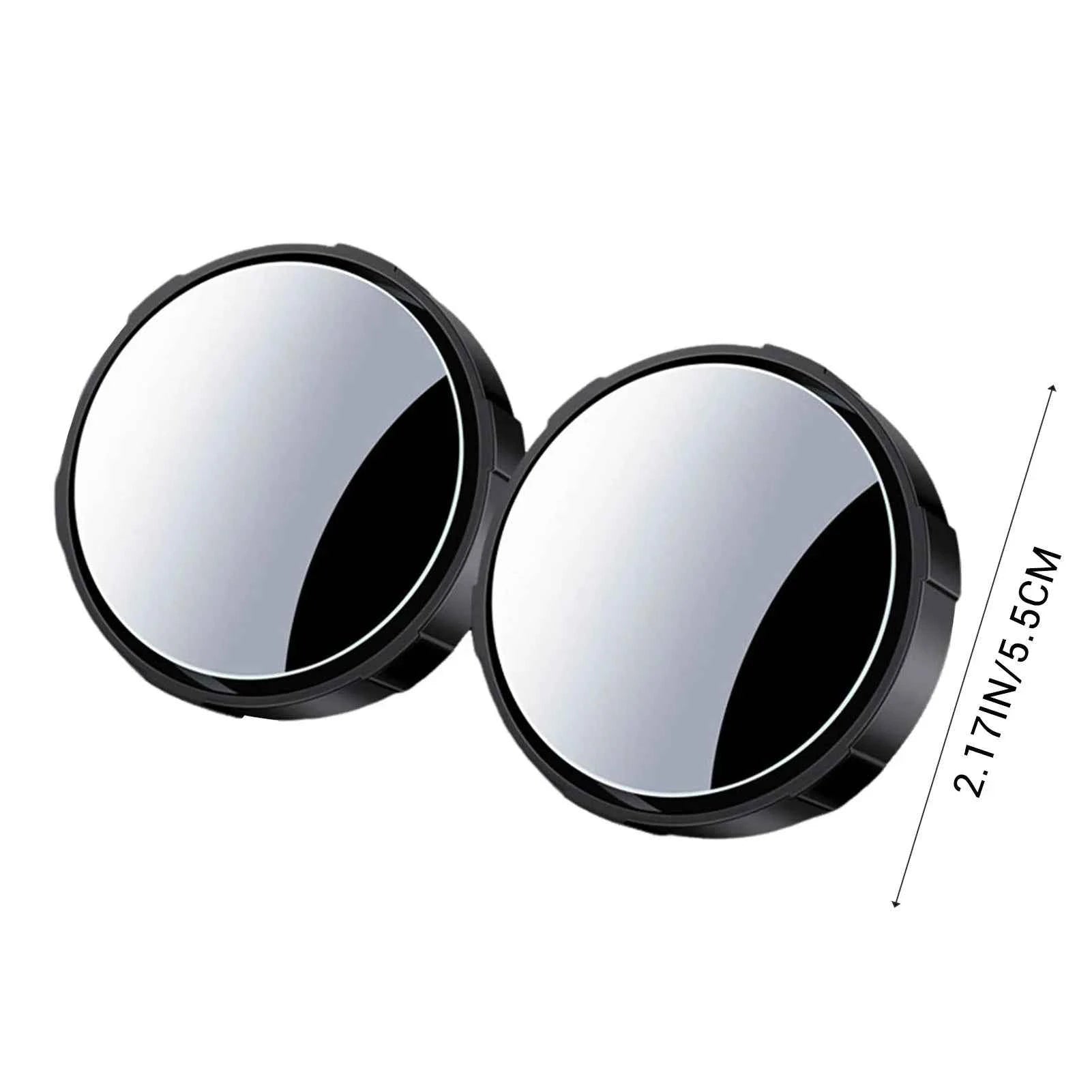 Car Blind Spot Mirror 360 Degree Adjustable Round Convex Rear View Mirror with Suction Cup Wide Angle Clear HD Anti Glare