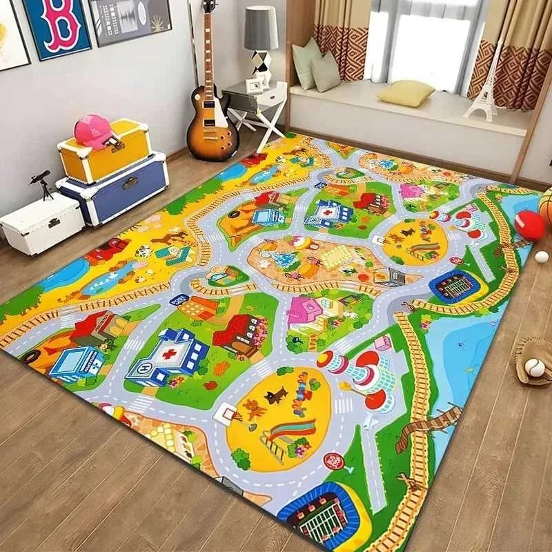 Traffic Road Pattern Mat Kids Play Rug Educational Toy Children's Room Floor Mat Home Decoration Colorful Vehicle Design Carpet The jack market .AU The jack market .AU Home $ 56 14:496#5;5:458380415#120x160cm