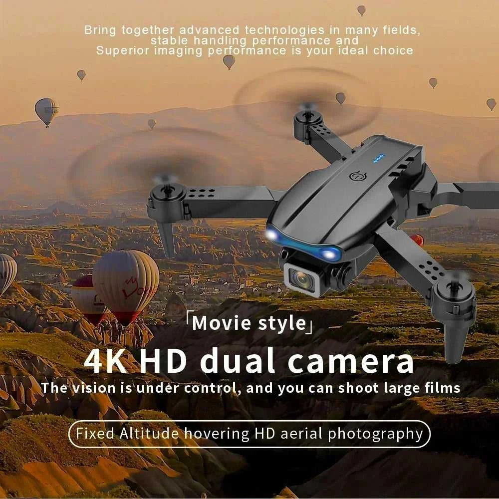 New E99Pro RC Drone 4K Professinal With Wide Angle Dual HD Camera Foldable RC Helicopter 5G WIFI FPV Height Hold Apron Sell The jack market .AU The jack market .AU Drones $ 75 14:193#E99-Dual-4K-Bag-Box