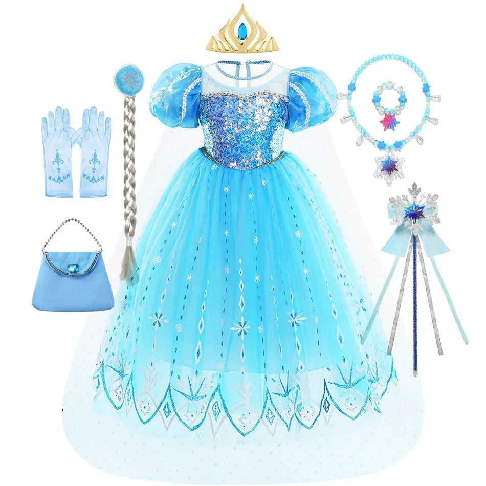 Elsa Dress for Girl Fancy Christmas Dress Girls Princess Halloween Anna Costume 4 5 6 7 8 9 10 Years The jack market .AU The jack market .AU Mum & Kids: Essential Products for Every Family $ 34 14:200003699#dress I1;200000463:200004187#2T Tag-100
