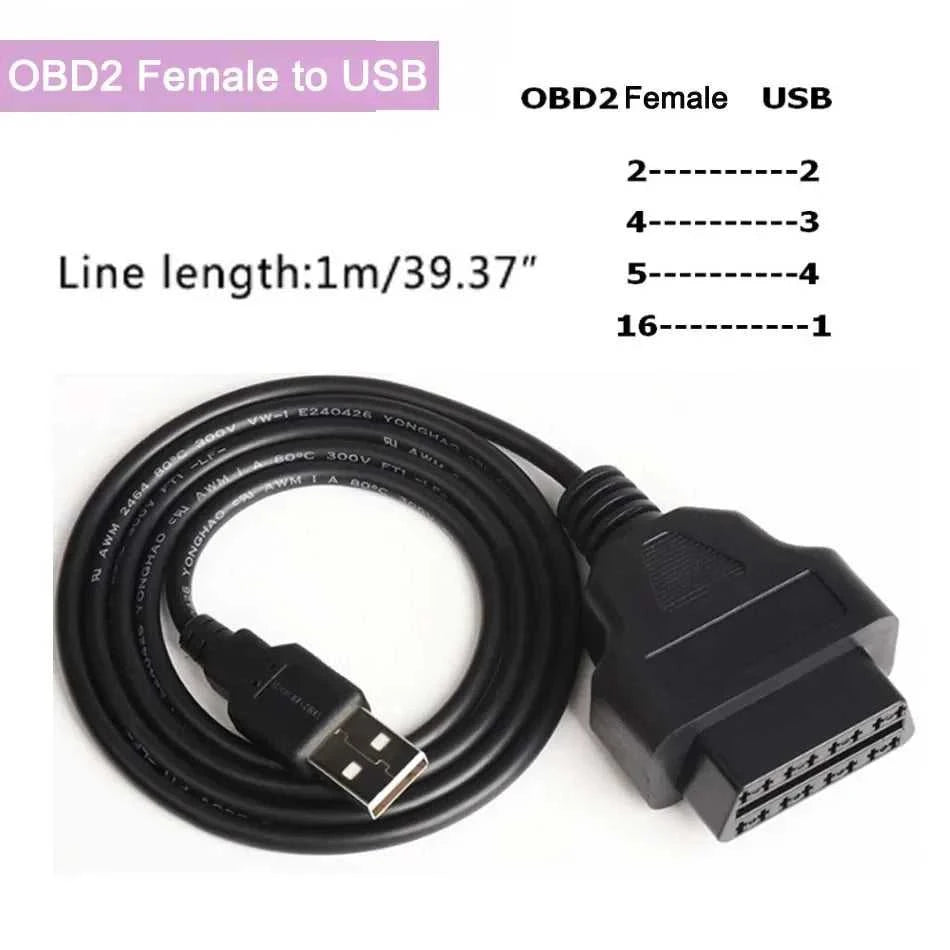 1 Meter Long OBD2 16PIN Female Head to USB Charger Cable for HUD Diaplsy GPS Tracker Get Power Connector Car 16 Pin OBD Adapter The jack market .AU The jack market .AU Home $ 29 <none>