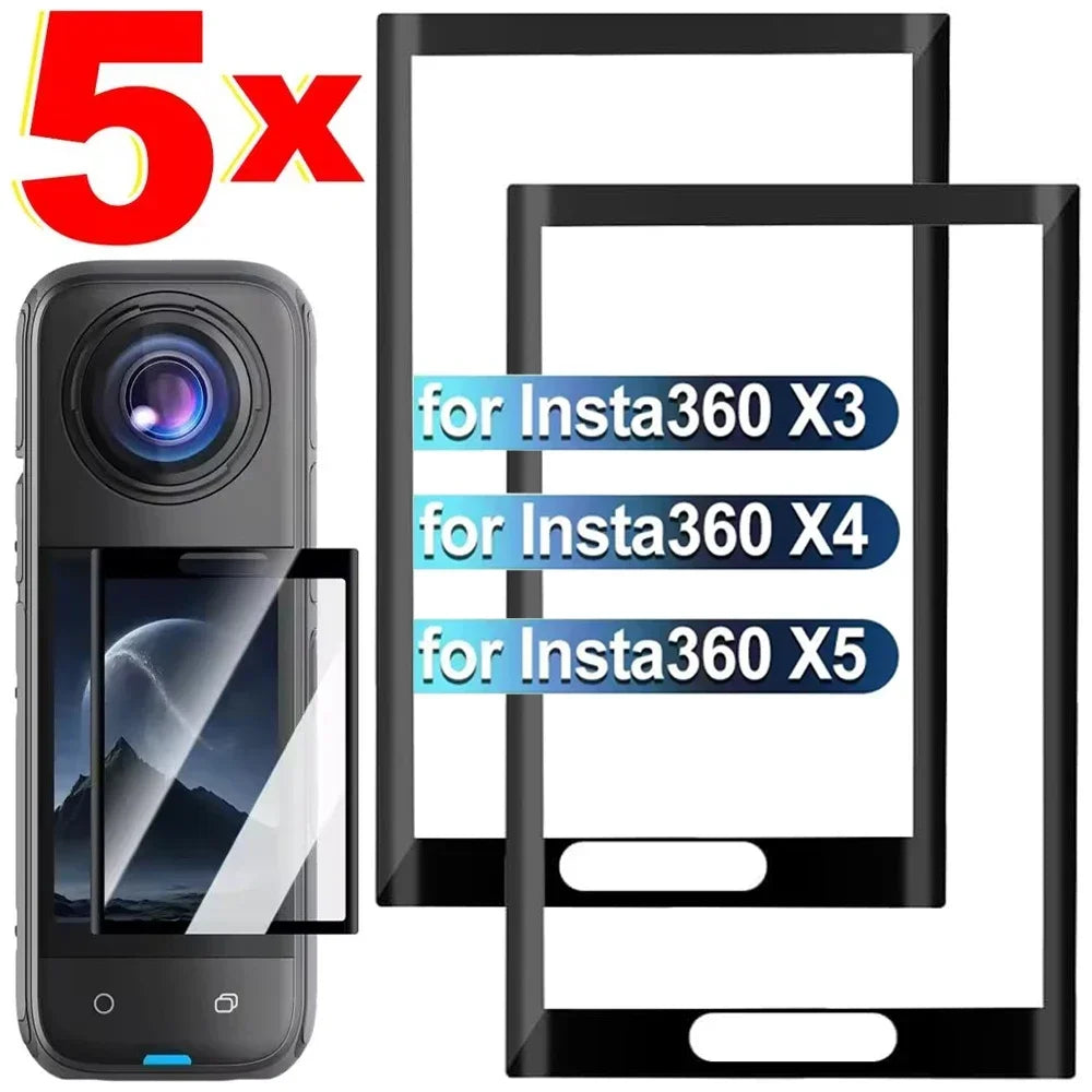 1-5Pcs Screen Protector for Insta360 X5 X4 X3 3D Curved Anti Scratch Shatterproof HD Clear Protective Film Covers