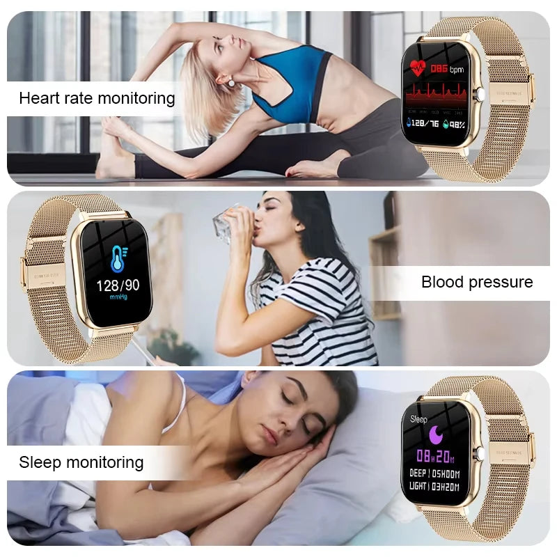 LAXASFIT 2025 New Fashion Smart Watch 1.85-inch HD Screen Bluetooth Calling Smartwatch for Men and Women Holiday Gift