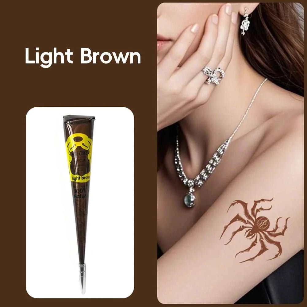 Henna Magic Henna Cones - Vibrant Indian Body Art Paste for Stunning Temporary Tattoos