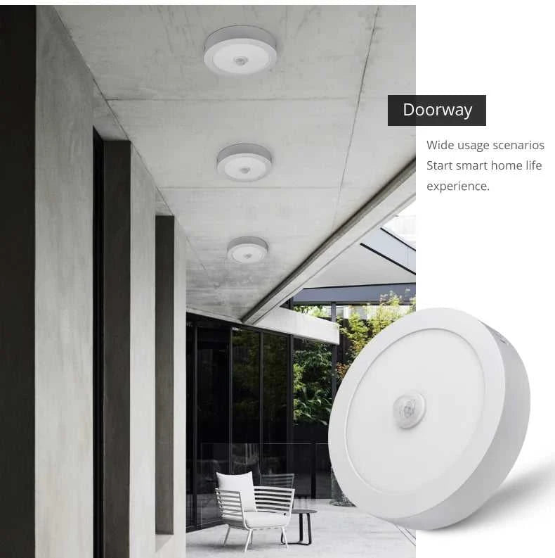 LED Panel Light With PIR Motion Sensor Ceiling Mounted 6W 12W 18W AC 85-265V Corridor Lamp Indoor Lighting lampara techo The jack market .AU The jack market .AU Home $ 55 136:173#6W White