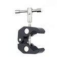 Magic Arm Clip Ballhead Clamp Double Ball Adapter Shoe Mount Adapter Tripod Monopod Clip for Monitor Led Light 1/4" Camera