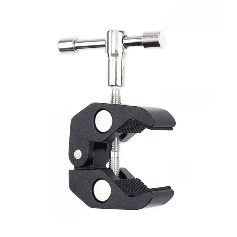Magic Arm Clip Ballhead Clamp Double Ball Adapter Shoe Mount Adapter Tripod Monopod Clip for Monitor Led Light 1/4" Camera