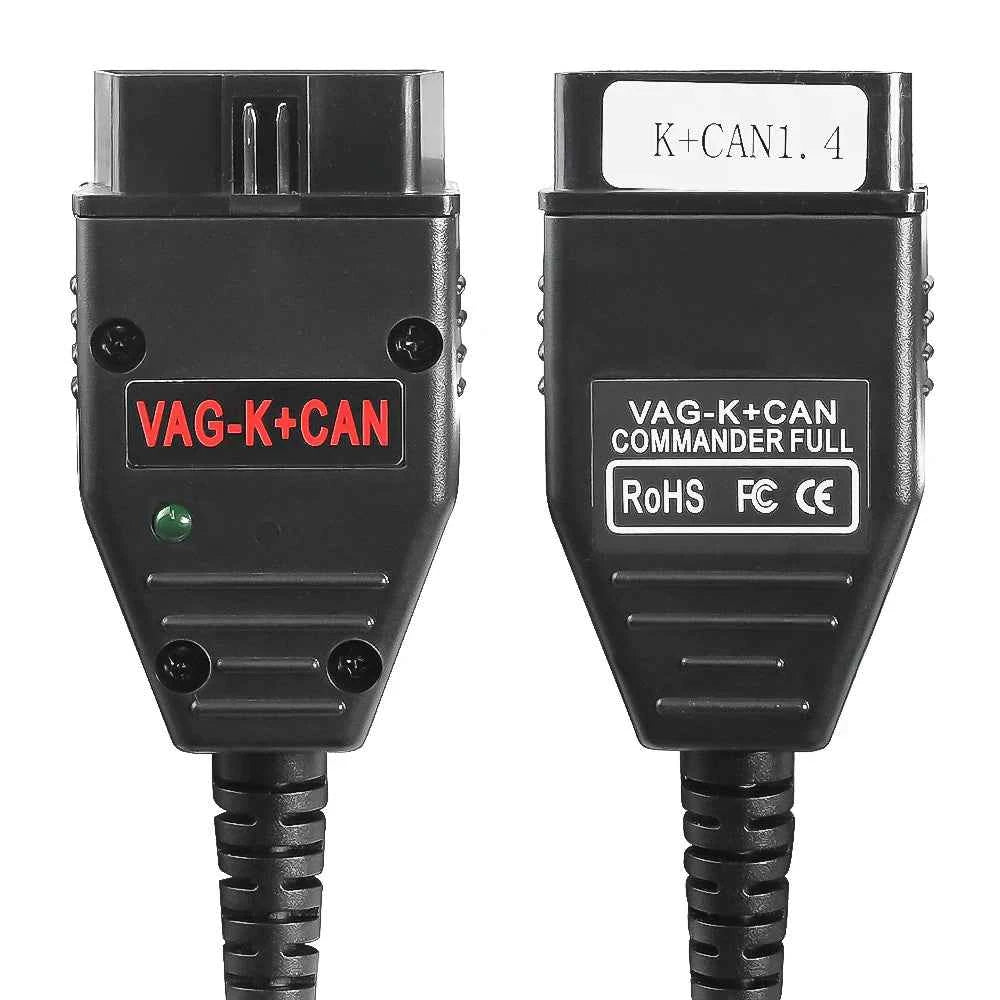 VAG K CAN Commander 1.4 FTDI PIC18F25K80 K+CAN 1 4 OBD 2 OBD2 Auto Car Diagnostic Tools Interface COM K-line Cable