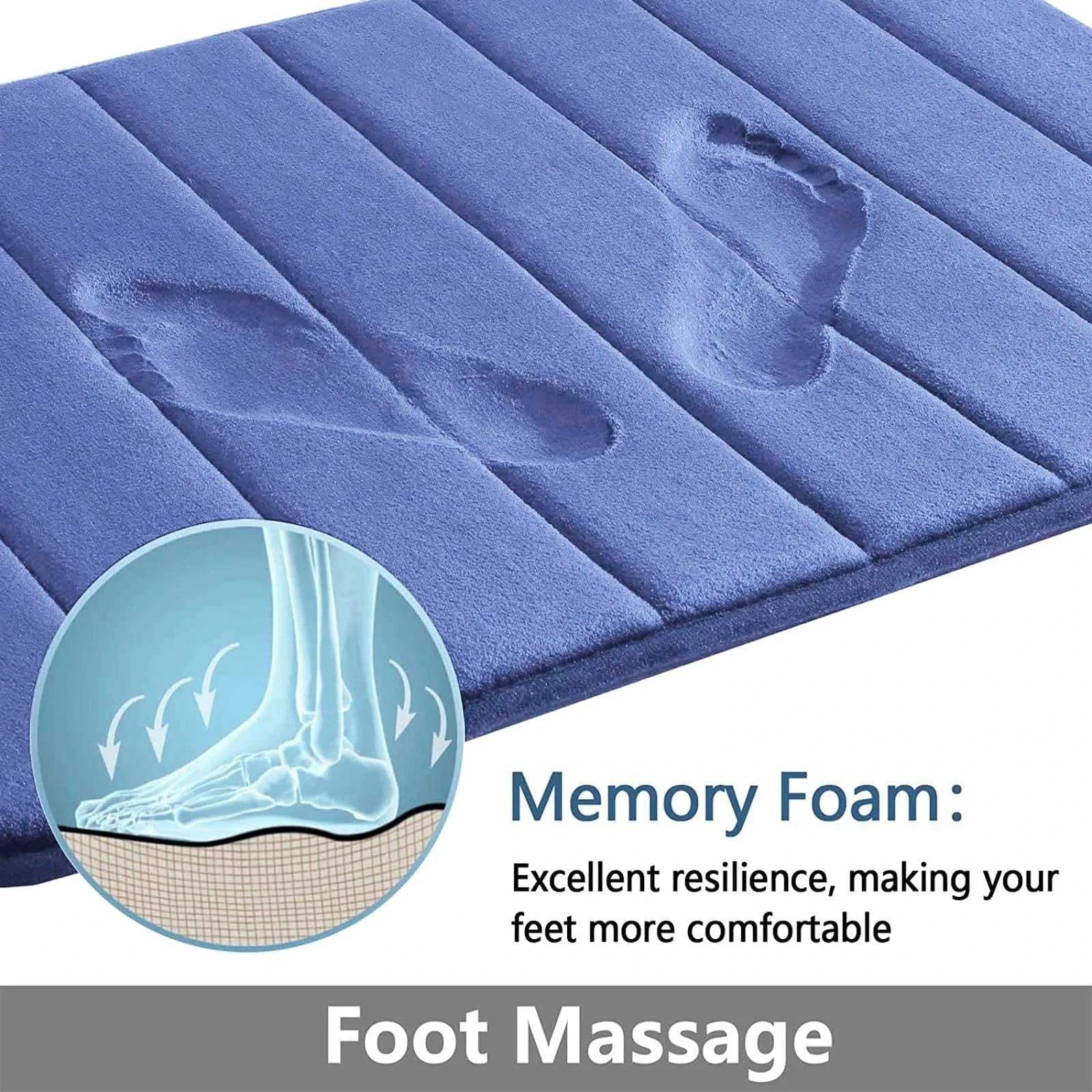 1/2/3Pieces Memory Foam Bathroom Mat Set Non-slip Bath Mat Super Absorbent Water Bathroom Floor Mat Machine Washable Toilet Rug The jack market .AU The jack market .AU $ 28 14:366#Navy;183:200007741#B 50x80CM