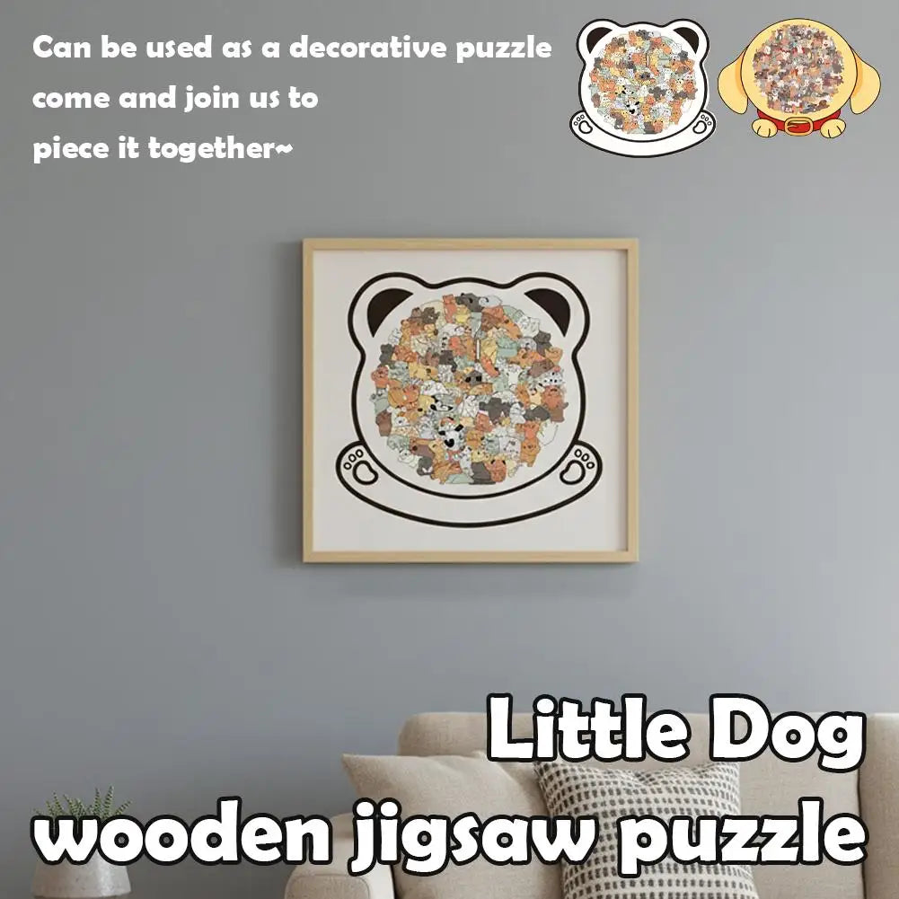 Unique Wooden Cat Jigsaw Puzzle for Adults, Challenging Animal Puzzle with Cute Cat Shapes, Perfect Gift for Cat Lovers Home