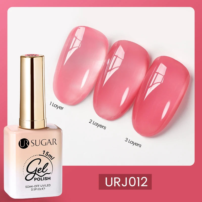UR SUGAR 15ml  Autumn Winter Red Cat Magnetic Gel Nail Polish White Dopamine Nail Sparkling Glitter Soak Off UV LED for Manicure