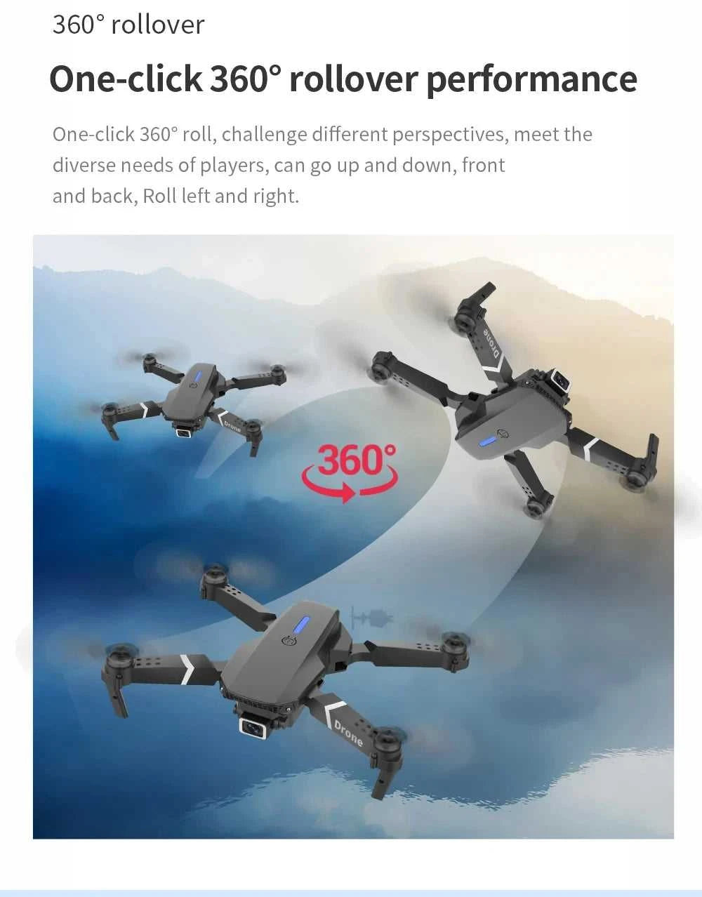 Lenovo New Drone E88 Pro RC 20000M Quadcopter Drone FPV WiFi Foldable With Mod Altitude Resistance 8K Camera Wide-angle Shootin The jack market .AU The jack market .AU Drones $ 78 14:29#B-no-Cam