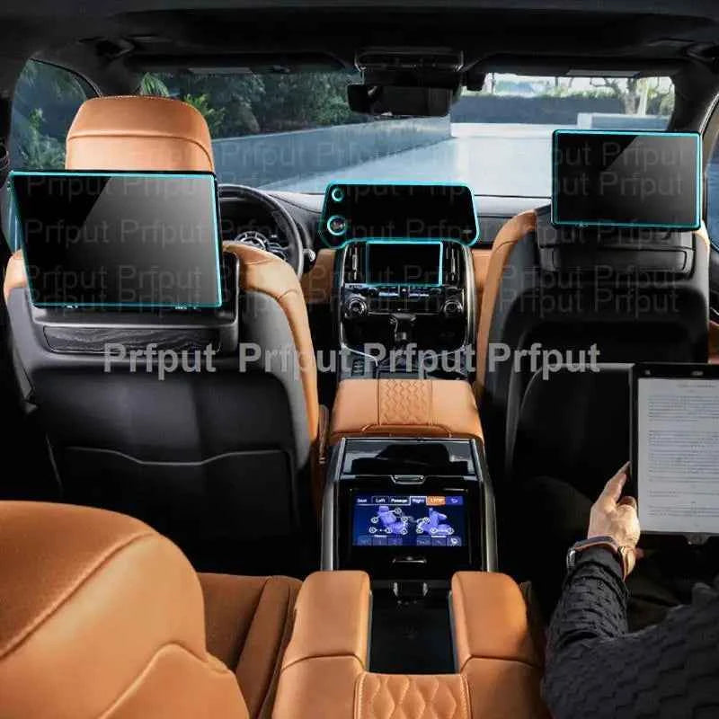 Tempered glass screen protector for LEXUS LX600  2023 Car Infotainment Navigation Display Rear-seat entertainment TV