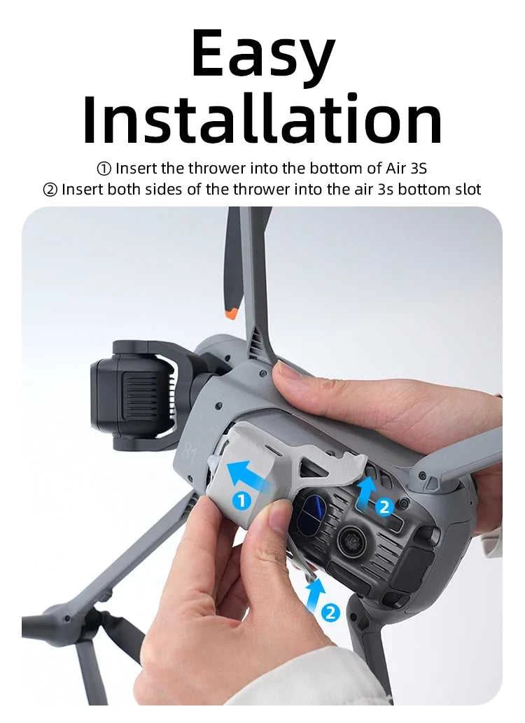 RCSTQ Airdrops Transport System For DJI Air 3s Drone Accessories Thrower Payload Dropper Transport Device for Fishing Wedding The jack market .AU The jack market .AU Drones $ 68 14:200006151#Drone Dropper;200000828:201589807#For DJI Air 3S