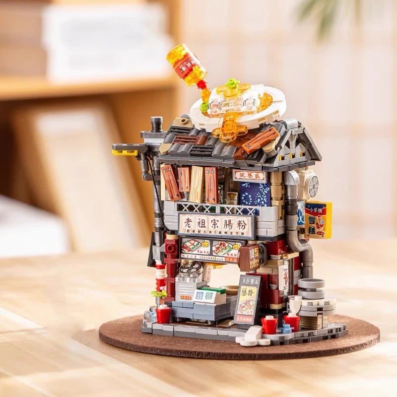 LOZ 1290 1291 1292 1293 mini Blocks Teens Building Toys Girls Gift Food Street DIY Bricks Puzzle Home Decor Presents