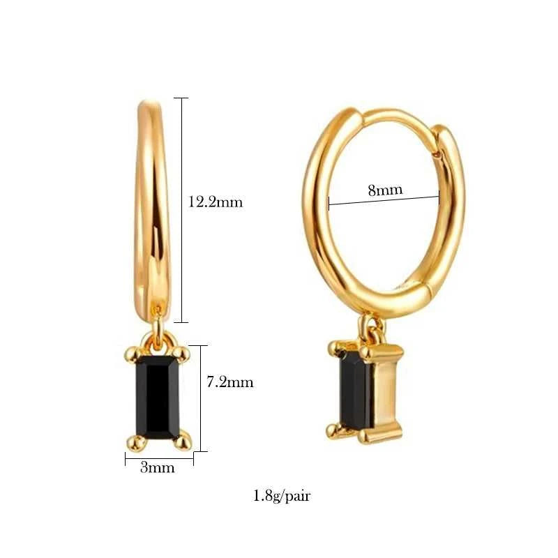 TIANDE Black Zircon Hoop Drop Earrings for Women Gold Plated Piercing Women's Dangle Earrings Set 2022 Fashion Jewelry Wholesale The jack market .AU The jack market .AU Jewellery & Chains $ 48 200001034:200025551#JQH0068-SS-5