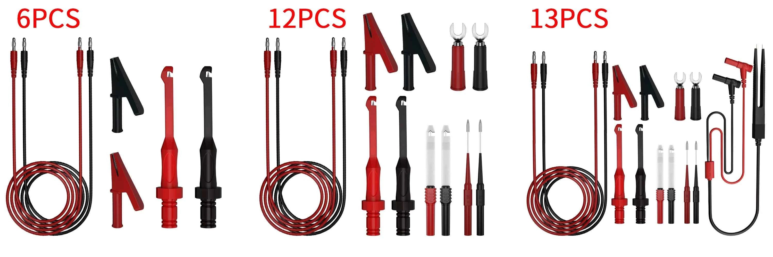 QSS Multimeter Test Leads Kit Digital Electrical Test Probes Set for Automobile Circuit Repair Wire-Piercing Needle
