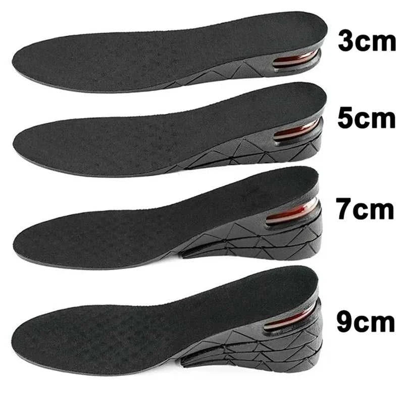 3-9cm Invisible Height Increase Insoles 3 Layer Air Insert Adjustable Cut Heel Insert Men Women Shock Absorbing Growing Sole The jack market .AU The jack market .AU Step Up Your Style: Trendy Shoes for Every Occasion! $ 52 14:691#3CM-Black