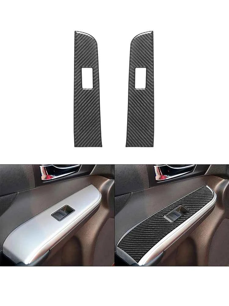 Carbon Fiber Material Black Stickers Cover Trim For Toyota Camry 2012 2013 2014 Car Interior Decorative Accessories