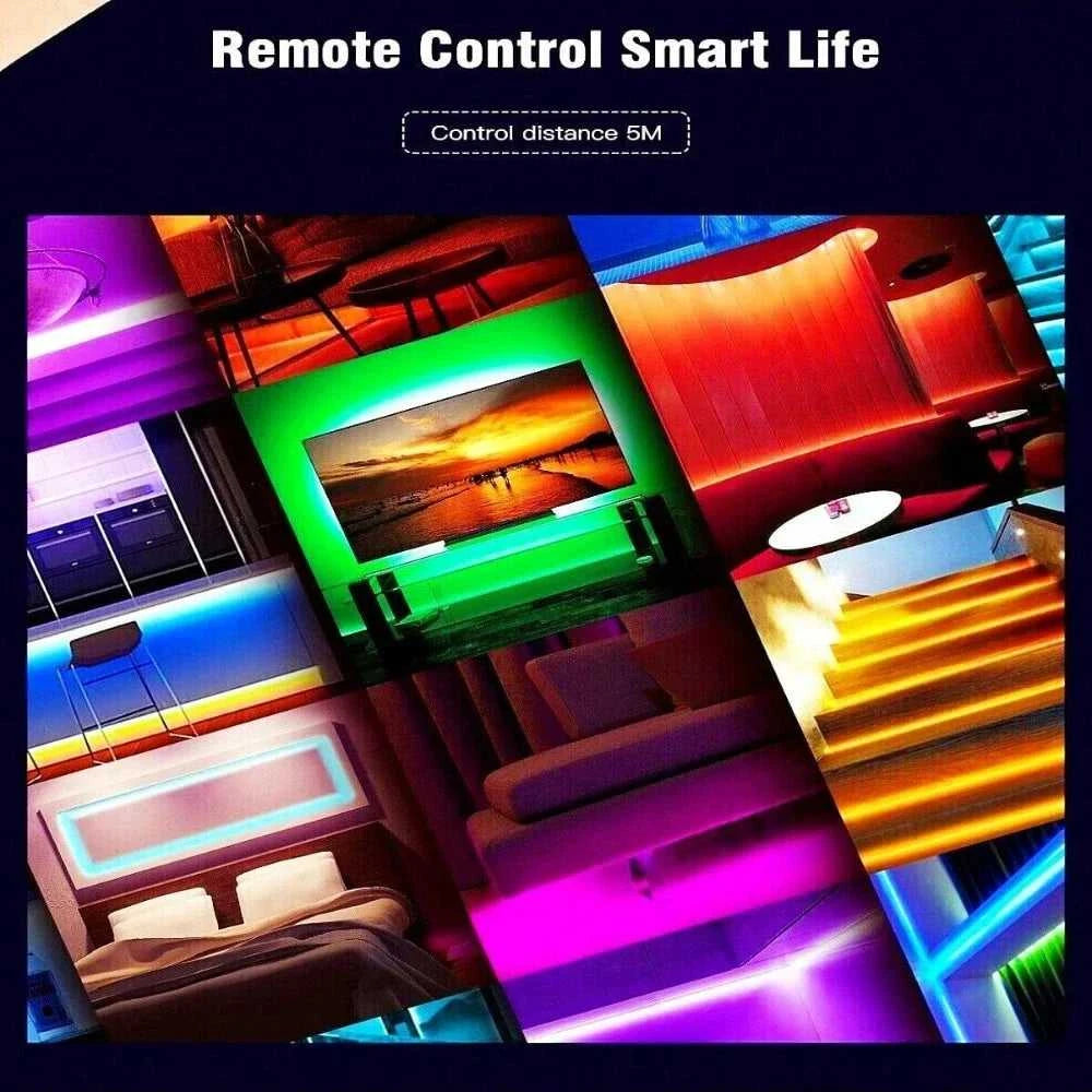 1-30M/100FT LED Strip Light USB RGB LED Ribbon Tape Bluetooth Touch Remote Control LED Strip LED TV Backlight For Bedroom Decor The jack market .AU The jack market .AU Home $ 67 136:9131285835#IR 3Key;14:29#RGB 5050;380:6287#25M