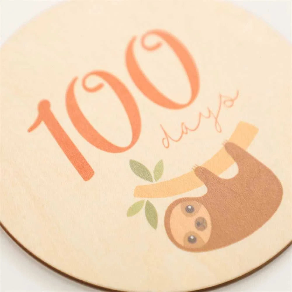 Baby Bear Milestone Number Monthly Memorial Cards Newborn Birthday Gifts Souvenir Newborn Birth Photo Photography Accessories