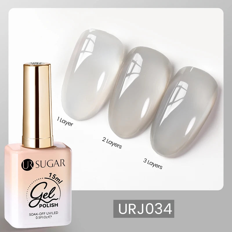 UR SUGAR 15ml  Autumn Winter Red Cat Magnetic Gel Nail Polish White Dopamine Nail Sparkling Glitter Soak Off UV LED for Manicure