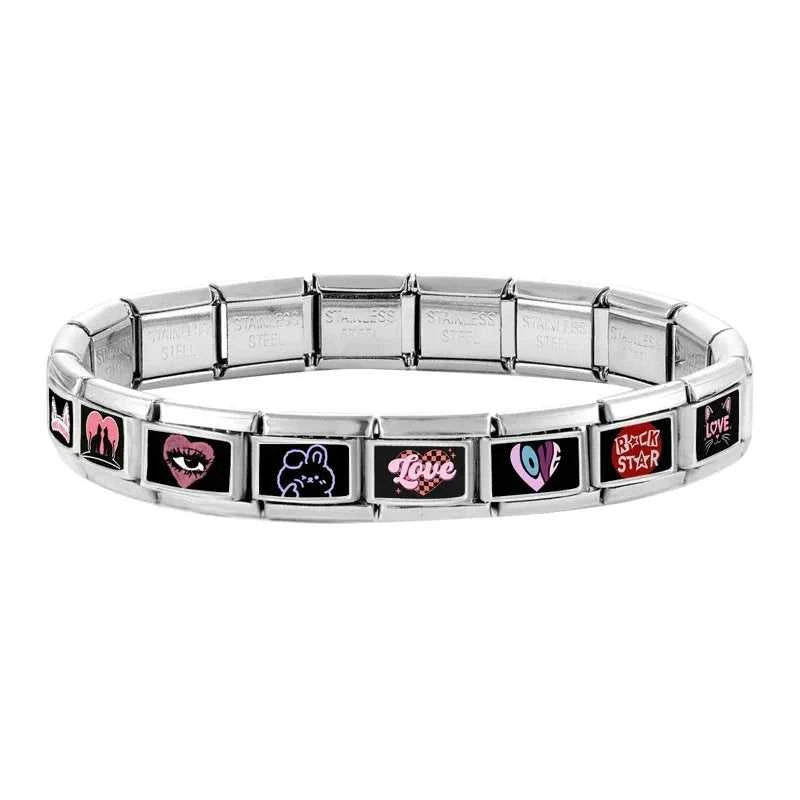 Creative Black Series Cute Rabbit Cat Heart Star Eye Lips Italian Charm Links Fit 9mm Stainless Steel Bracelet DIY Making Gifts The jack market .AU The jack market .AU Jewellery & Chains $ 52 200001034:200003757#A14;200007763:201336100