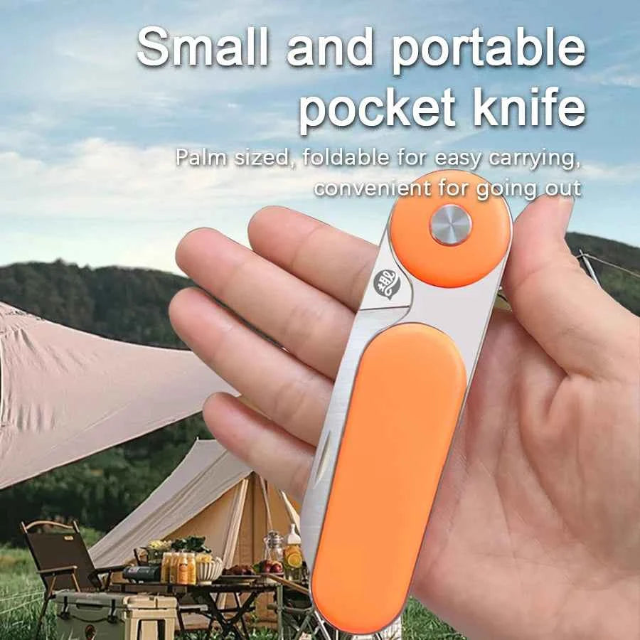 YingQu CP58 Folding Knife Stainless Steel Knife Food Grade ABS Handle Outdoor Camping Pocketknives Fruit Cutting Hand Tools