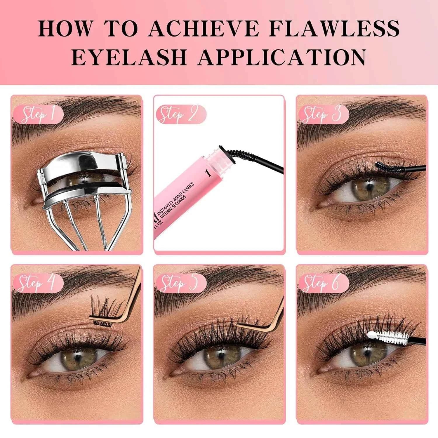 LuxeLash Eyelash Glue Kit - Long-Lasting Bond & Seal + Lash Remover + Precision Tweezers for Flawless Home Application