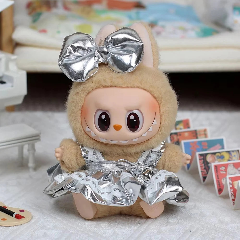 Suitable for 17cm Labubu Doll Clothing Set Wedding Dress Macaron Suitable for Labubu Clothing