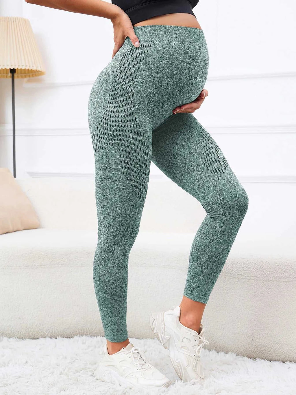 Pregnant Women's Thin Bottoming Pants Spring And Summer New Maternity High Elastic Belly Support Pants The jack market .AU The jack market .AU Mum & Kids: Essential Products for Every Family $ 34 14:200004890#Black-Grey;200000855:361386