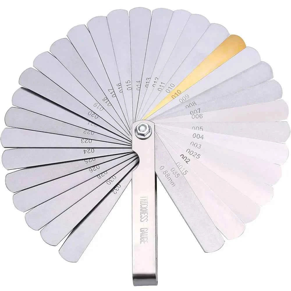 Metric Thickness Feeler Gauge 32 Blades Set Tappet With Brass Gap Measure Tool Range 0.04mm 0.88mm Valve Motorcycle Measurement