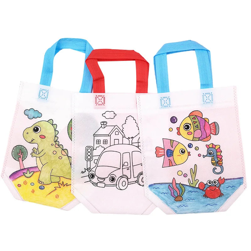 5pcs Graffiti Bag with Marker Pen Color Cognition Children Drawing Toys Puzzle Parent-child Kindergarten Activity Props TMZ