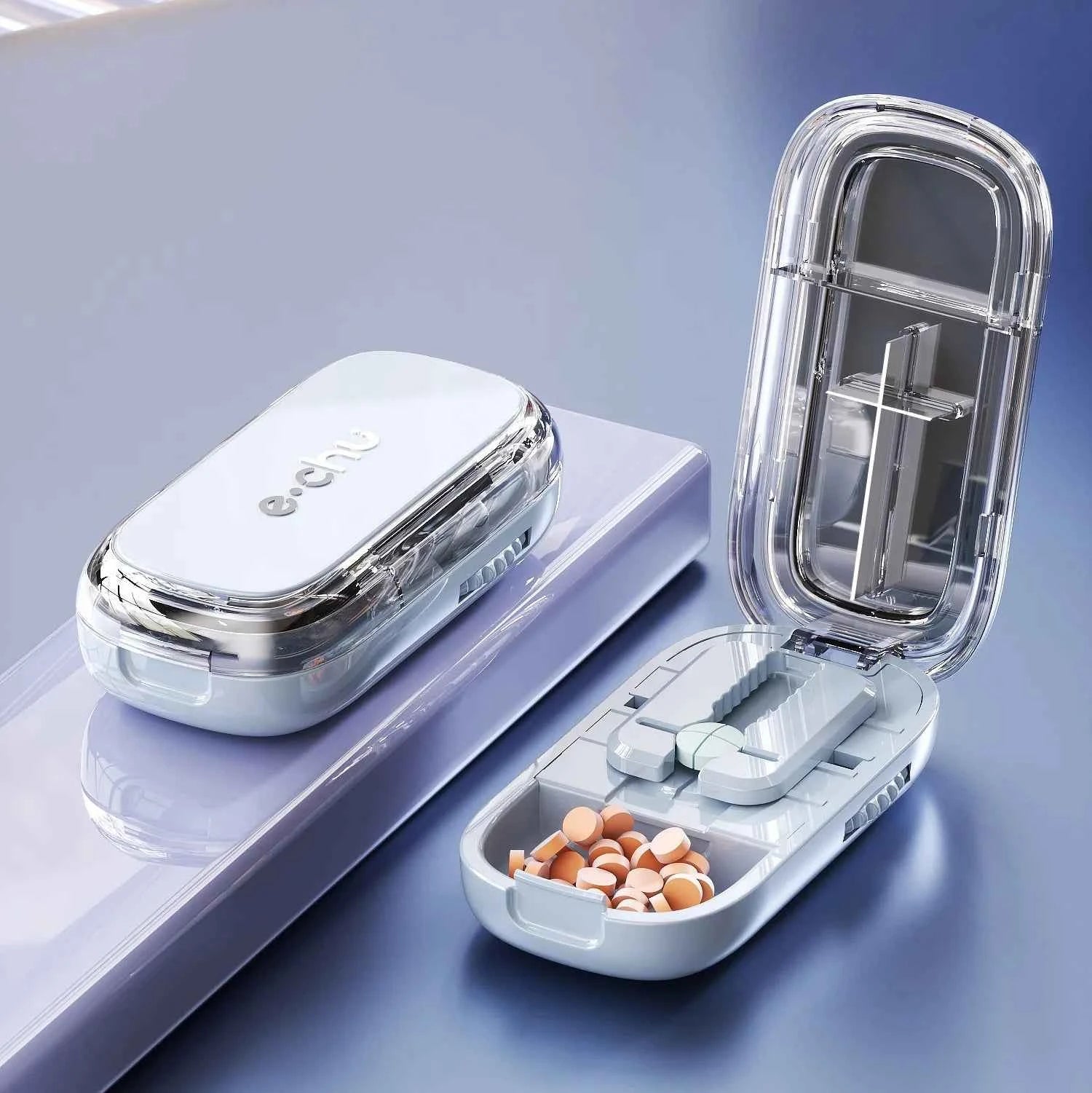 3in1 Medicine Cutter Precise Cutting Into Half / Third / Quarter Drug Divider Organizer Portable Tablet Splitting Pills Splitter