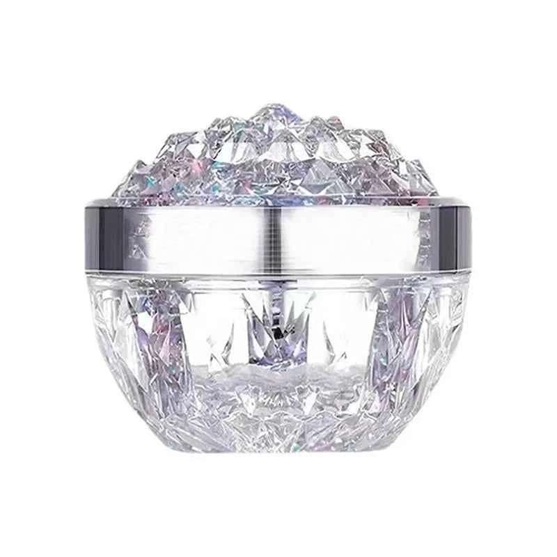 Luxury Glow Diamond Glass Face Cream Jar - 50g Acrylic Container for Creams & Lotions, Perfect Travel Companion