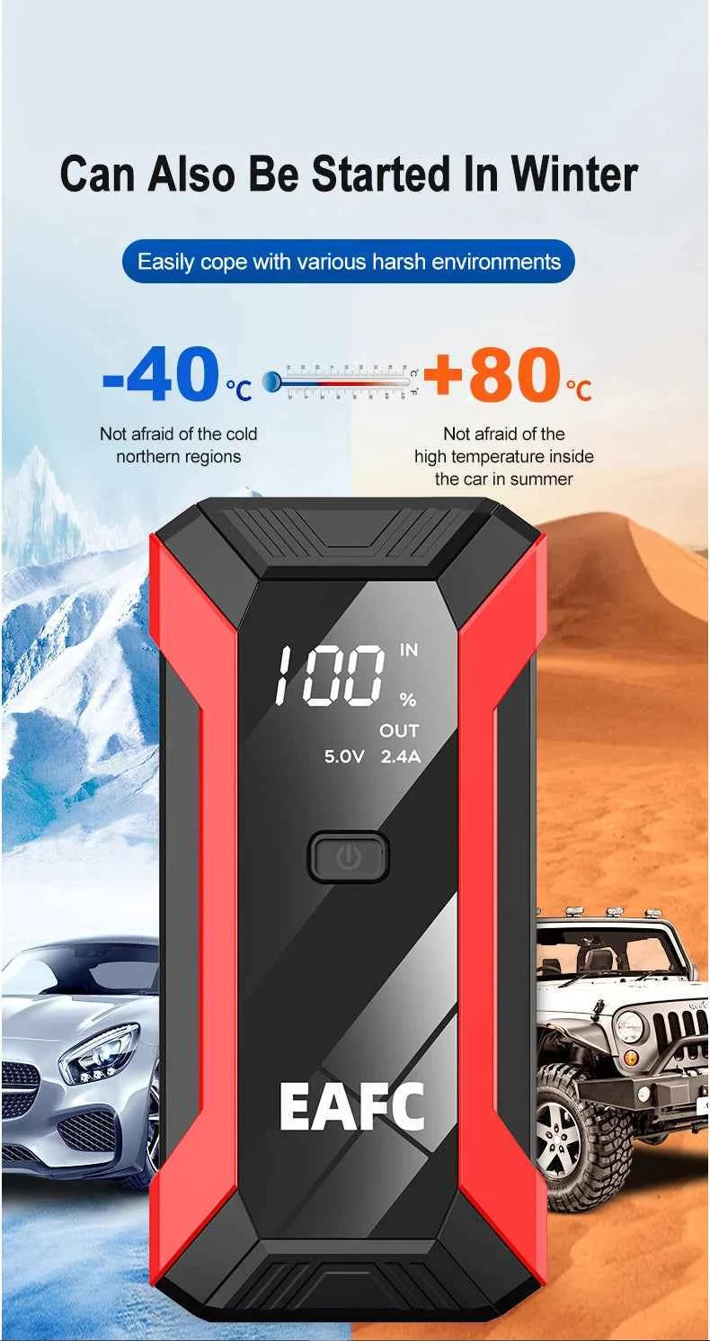 2000A Car Jump Starter Power Bank 12V Output Portable Emergency Start-up Charger 1000A for Cars Booster Battery Starting Device