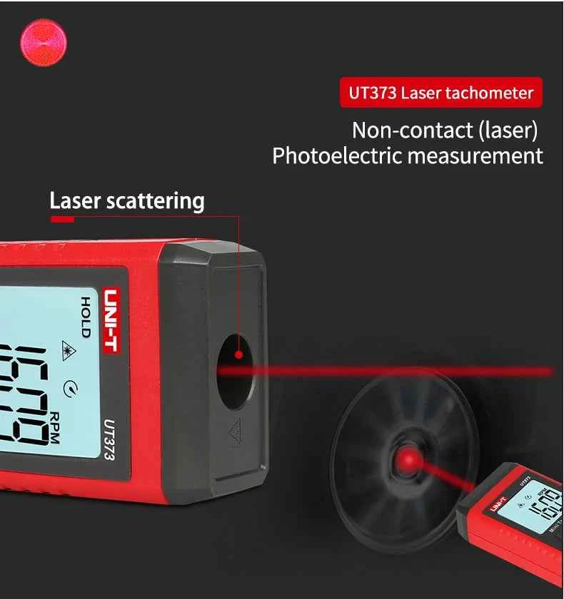 UNI-T Mini Digital Laser Tachometer - Non-Contact RPM Measurement up to 99,999 RPM with Backlight
