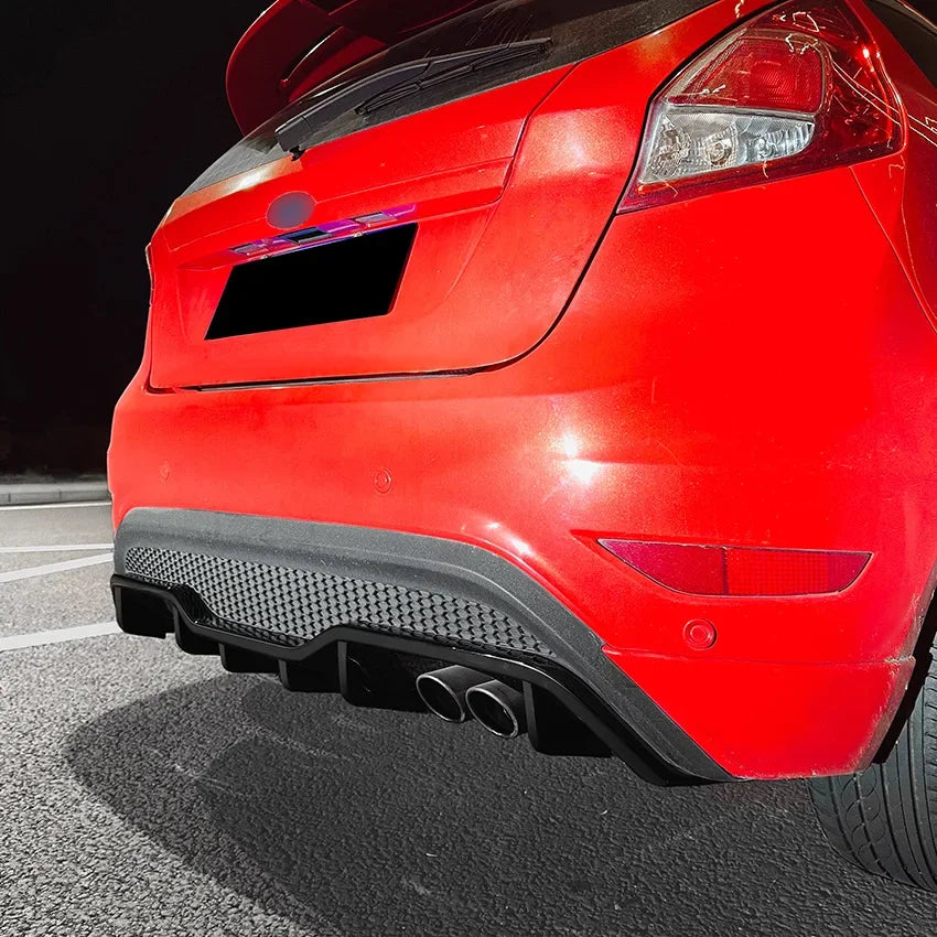 Car  Accessories 2012 2013 2014 2015 2016 2017 For Ford Fiesta ST MK7 Rear Bumper Diffuser Lip Parts Exterior Splitter Body Kit